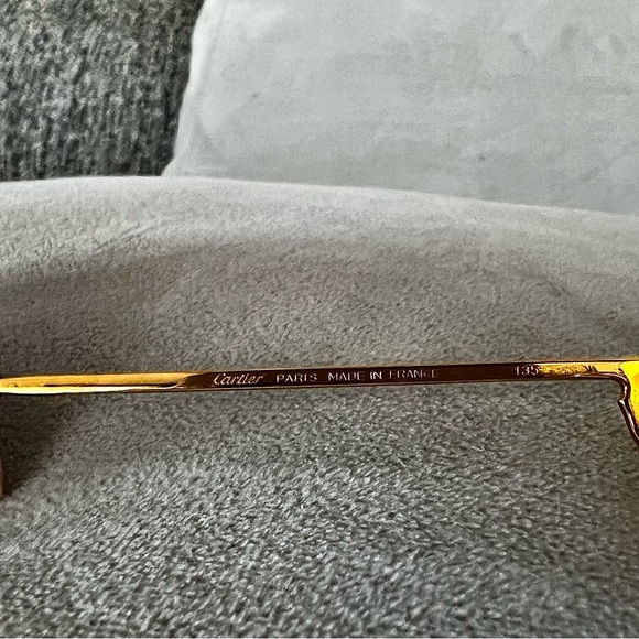 (SOLD)Rare Cartier Santos 24K Gold-plated Aviator Sunglasses (Vintage) - Picture 8 of 16